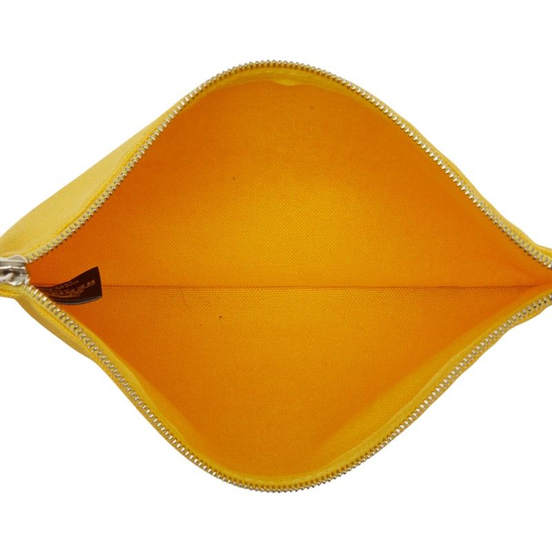Hermes Yachting PM Pouch Case Yellow Cotton — view 6