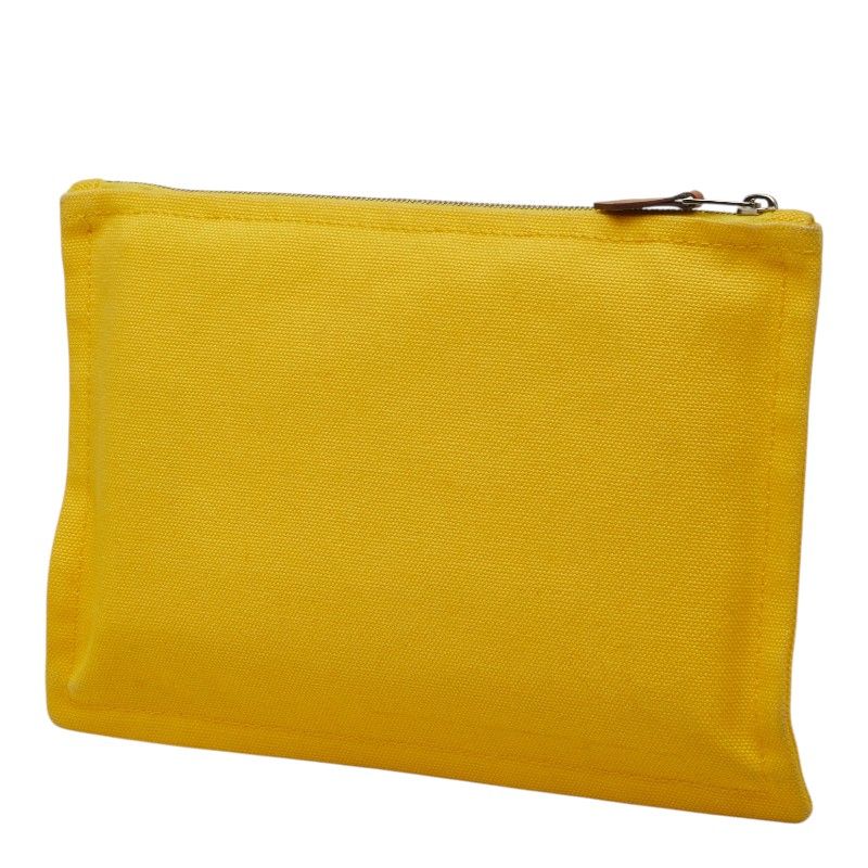 Hermes Yachting PM Pouch Case Yellow Cotton — view 2