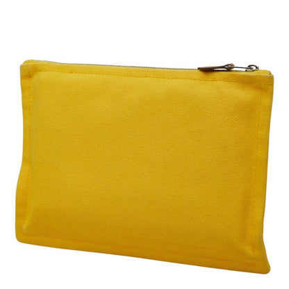 Hermes Yachting PM Pouch Case Yellow Cotton — view 2