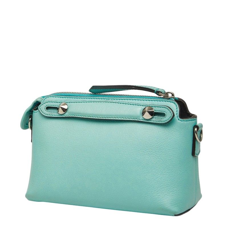 Fendi Mini by the Way Studs 2-Way Shoulder Bag Green Leather — view 2