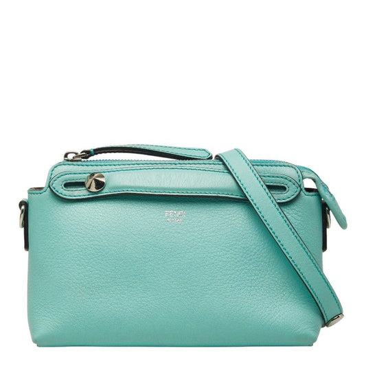 Fendi Mini by the Way Studs 2-Way Shoulder Bag Green Leather