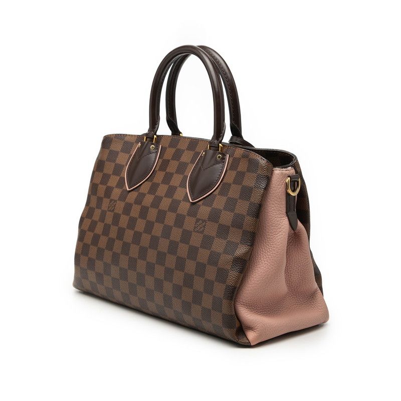 Louis Vuitton Damier Normandy 2-Way Shoulder Bag Brown Magnolia Pink Leather — view 2