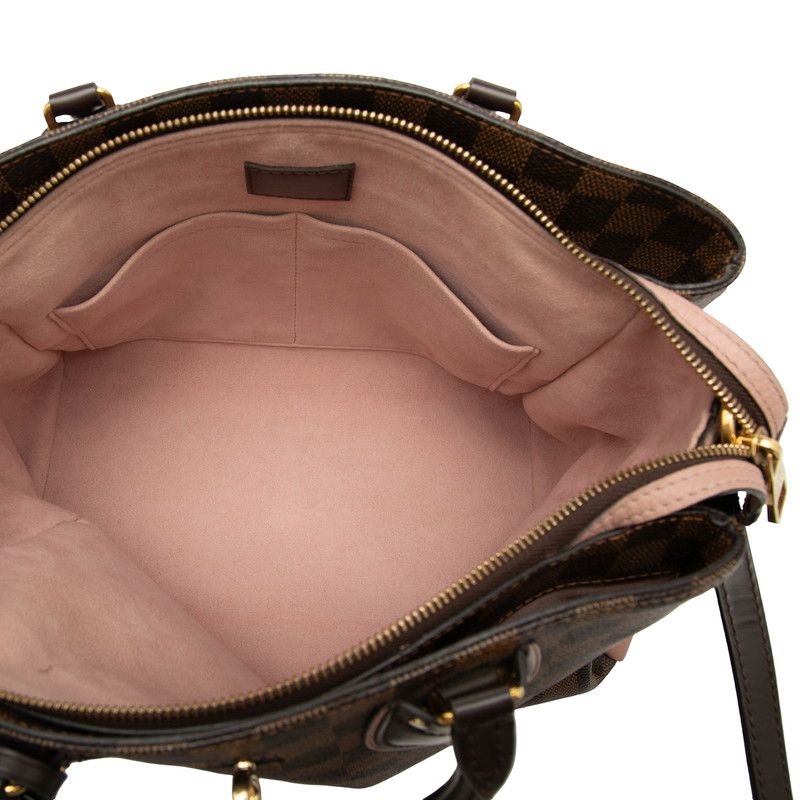 Louis Vuitton Damier Normandy 2-Way Shoulder Bag Brown Magnolia Pink Leather — view 4