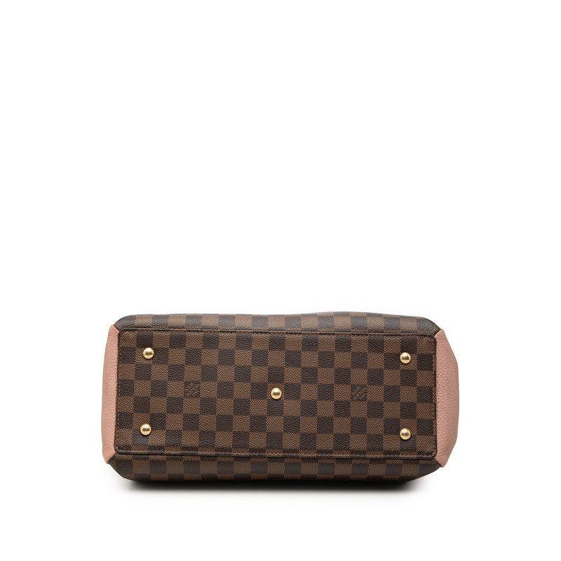 Louis Vuitton Damier Normandy 2-Way Shoulder Bag Brown Magnolia Pink Leather — view 3
