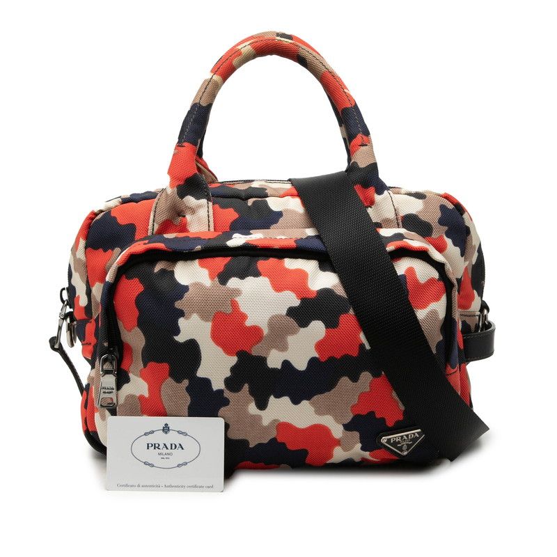 Prada 2-Way Shoulder Bag Multicolor Canvas — view 9