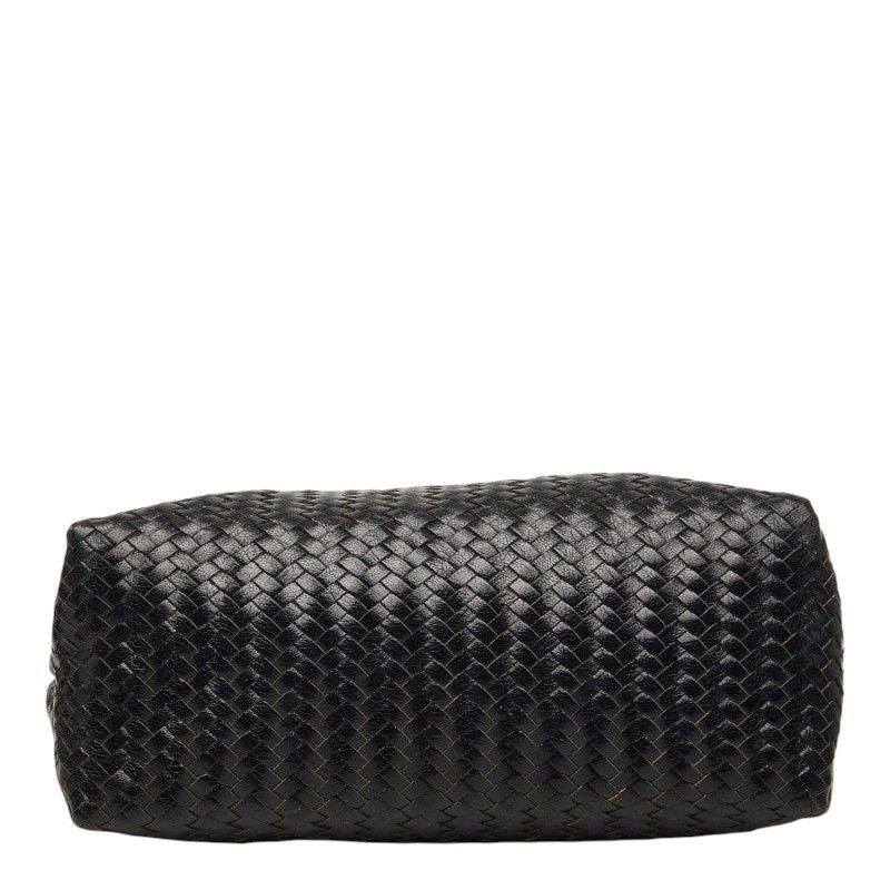 Fendi Fringe Braided 2-Way Shoulder Bag Black Leather — view 3
