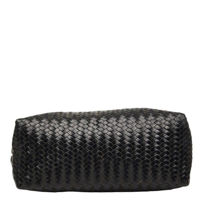 Fendi Fringe Braided 2-Way Shoulder Bag Black Leather — view 3