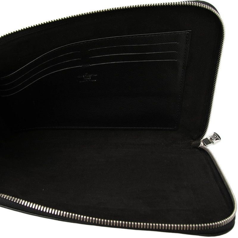 Louis Vuitton Epi Pochette Jour PM Nm2 Clutch Noir Black Leather — view 4