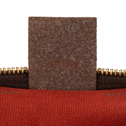 Louis Vuitton Damier Trousse Makeup Pouch Handbag Brown Leather — view 6