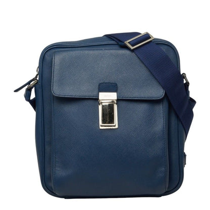 Prada Crossbody Shoulder Bag Navy Saffiano Leather