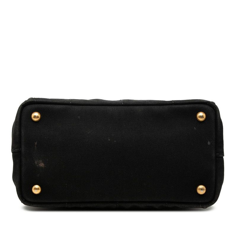 Prada Canapa Mini 2-Way Shoulder Bag Black Canvas — view 3