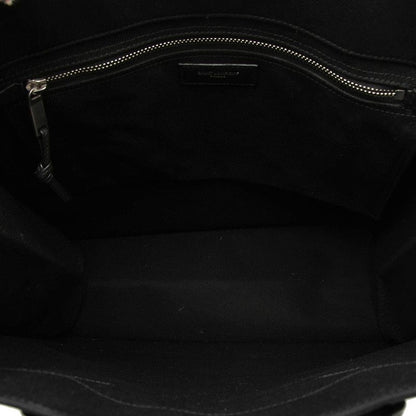 Saint Laurent Rive Gauche Large Tote Black Canvas Leather — view 4