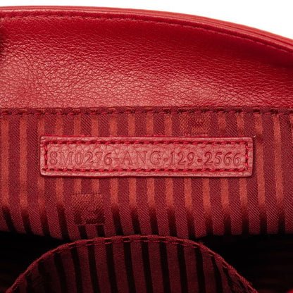 Fendi Chain Shoulder Bag Red Leather — view 6
