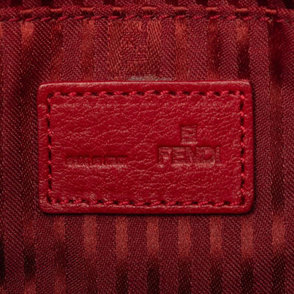 Fendi Chain Shoulder Bag Red Leather — view 5