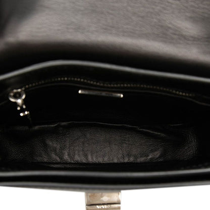 Prada Bicolor 2-Way Shoulder Bag Black Brown Leather — view 4