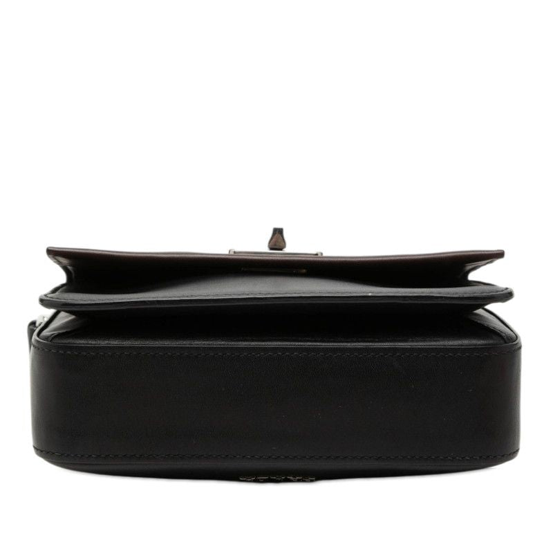Prada Bicolor 2-Way Shoulder Bag Black Brown Leather — view 3