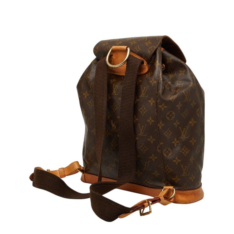 Louis Vuitton Monogram Montsouris GM Backpack Brown Leather — view 2