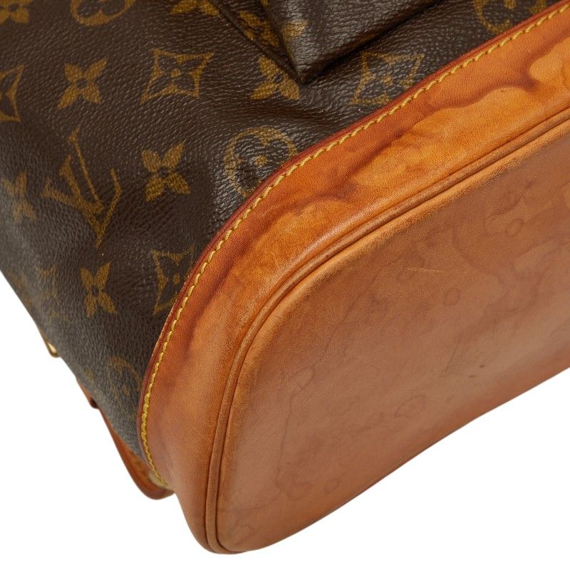 Louis Vuitton Monogram Montsouris GM Backpack Brown Leather — view 5