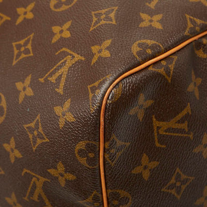 Louis Vuitton Monogram Keepall 55 Boston Bag Brown Leather — view 7