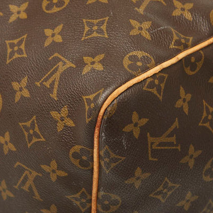 Louis Vuitton Monogram Keepall 55 Boston Bag Brown Leather — view 7