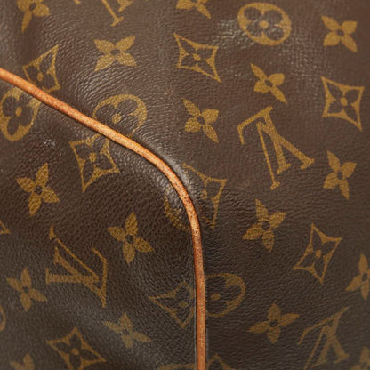 Louis Vuitton Monogram Keepall 55 Boston Bag Brown Leather — view 6