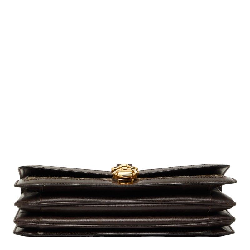 Celine C Macadam Clutch Brown Canvas Leather — view 3