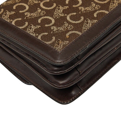 Celine C Macadam Clutch Brown Canvas Leather — view 7