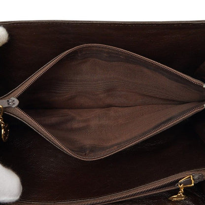 Celine C Macadam Clutch Brown Canvas Leather — view 9