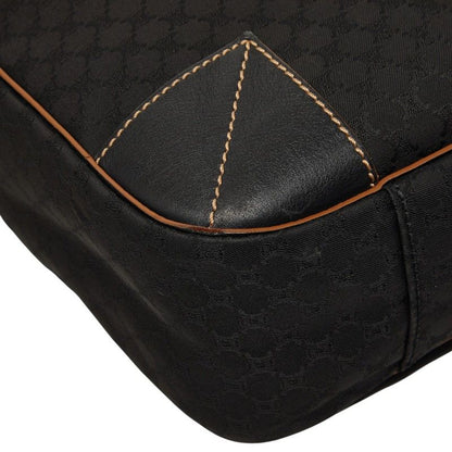 Celine Macadam Handbag Black Canvas Leather — view 5