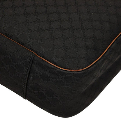 Celine Macadam Handbag Black Canvas Leather — view 6