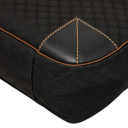 Celine Macadam Handbag Black Canvas Leather — view 4