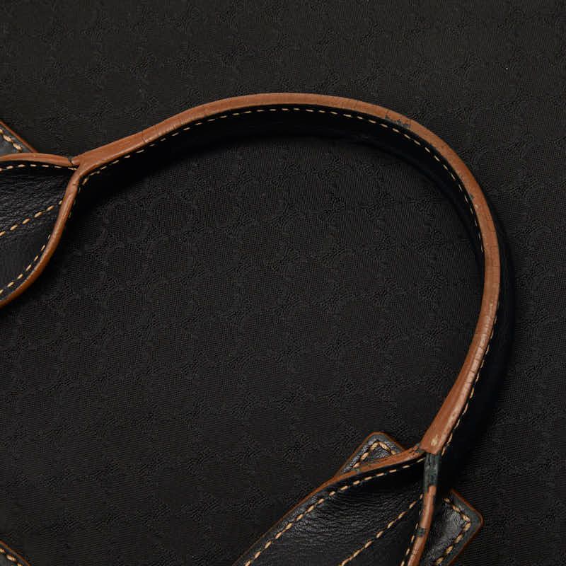 Celine Macadam Handbag Black Canvas Leather — view 9