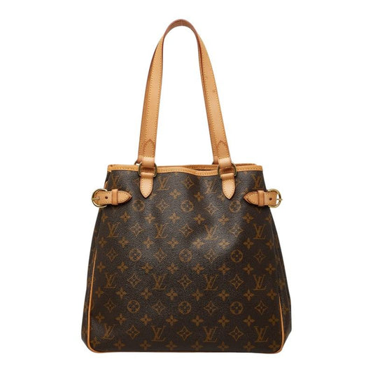 Louis Vuitton Monogram Batignolles Vertical Shoulder Bag Tote Brown Leather