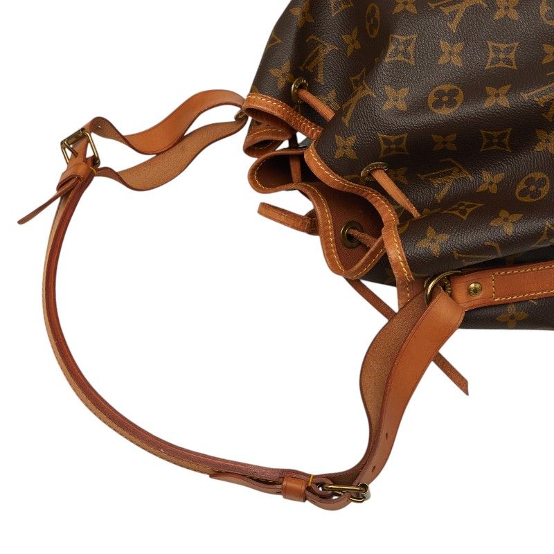 Louis Vuitton Monogram Noe Shoulder Bag Brown Leather — view 8