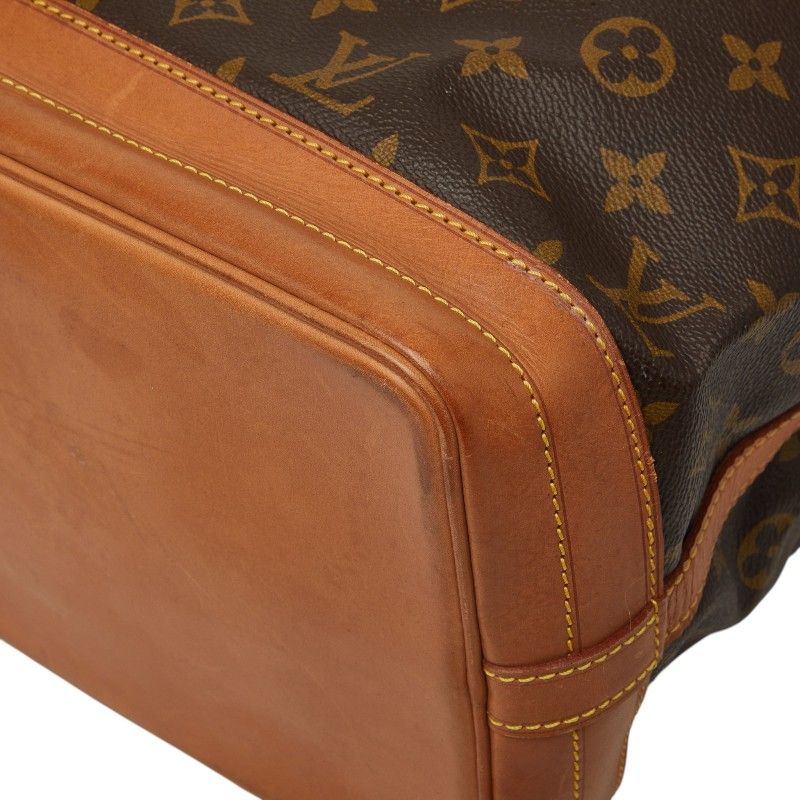 Louis Vuitton Monogram Noe Shoulder Bag Brown Leather — view 4