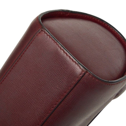 Cartier Must Line Mini Boston Bag 2-Way Bordeaux Wine Red Leather — view 4