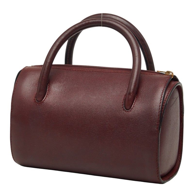 Cartier Must Line Mini Boston Bag 2-Way Bordeaux Wine Red Leather — view 2