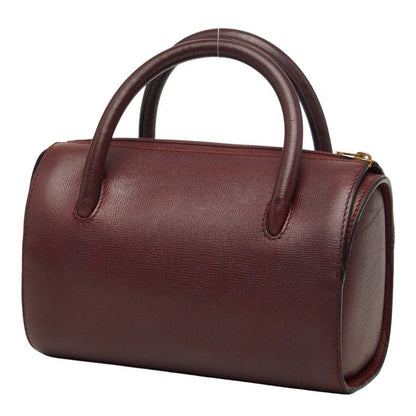 Cartier Must Line Mini Boston Bag 2-Way Bordeaux Wine Red Leather — view 2