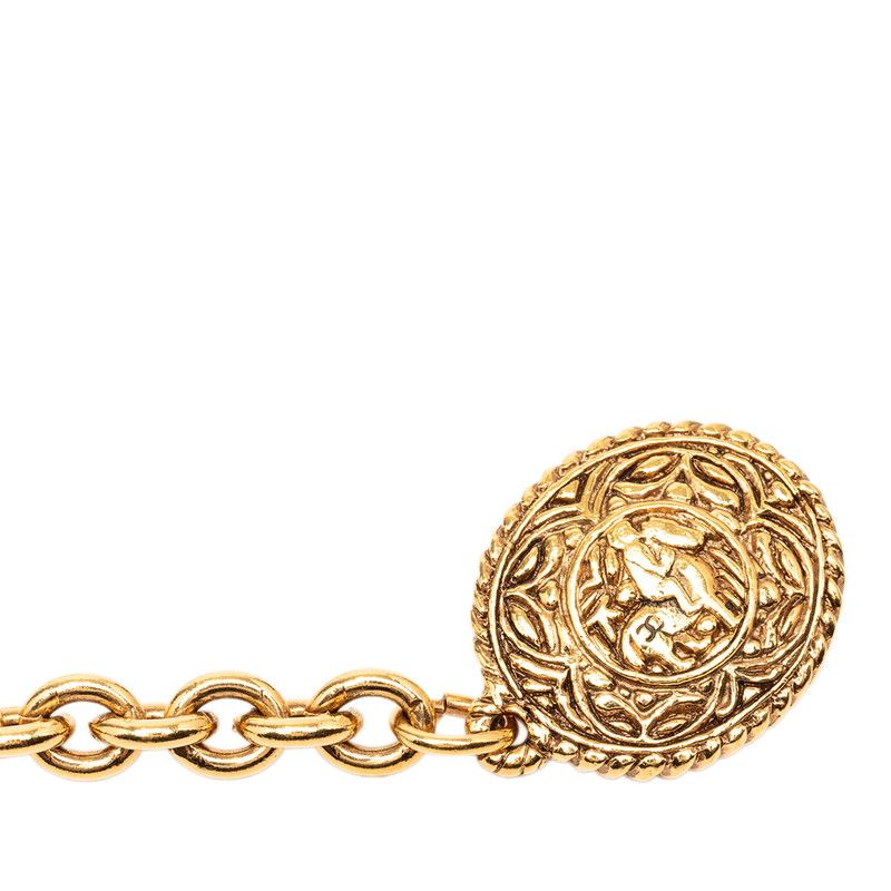 Chanel CC Logo Vintage Horse Chain Belt Gold Plated — view 3