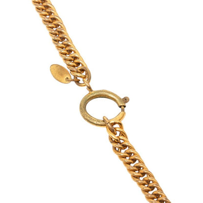 Chanel CC Logo Crown Chain Necklace Gold Plated — view 4