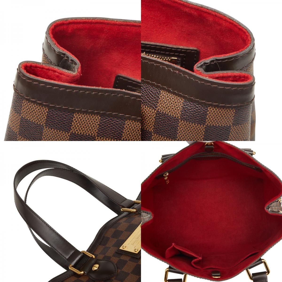 Louis Vuitton Damier Hampstead PM Tote Brown Leather — view 9