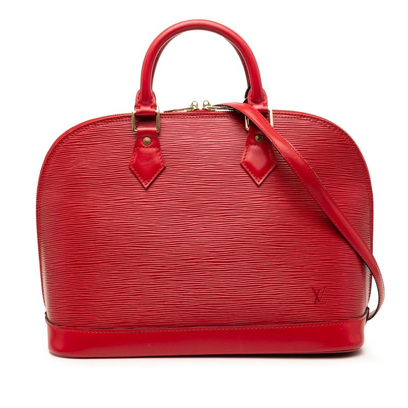 Louis Vuitton Epi Alma 2-Way Shoulder Bag Castilian Red Leather