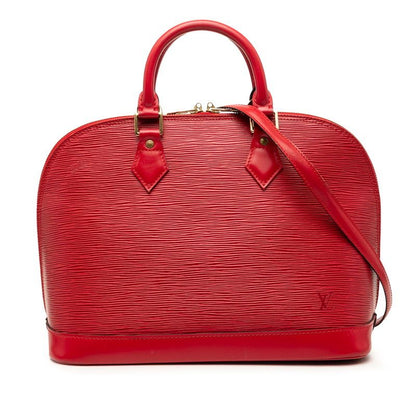 Louis Vuitton Epi Alma 2-Way Shoulder Bag Castilian Red Leather