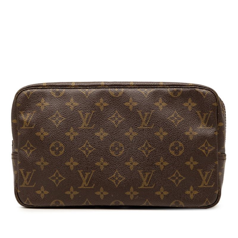 Louis Vuitton Monogram Trousse Toilette 28 Clutch Brown