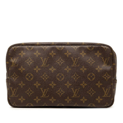 Louis Vuitton Monogram Trousse Toilette 28 Clutch Brown