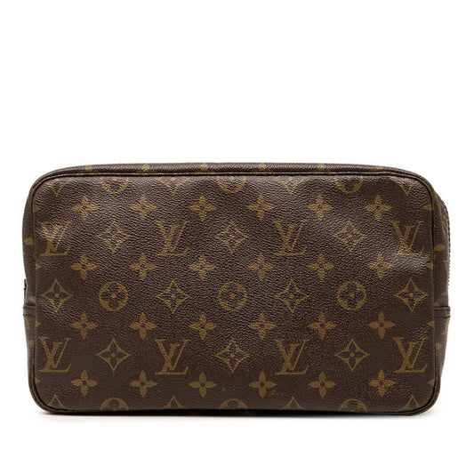 Louis Vuitton Monogram Trousse Toilette 28 Clutch Brown