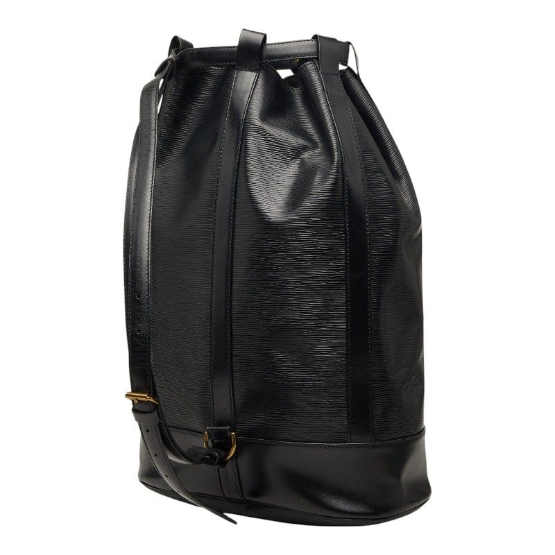 Louis Vuitton Epi Randonnee GM Shoulder Bag Noir Black Leather — view 2