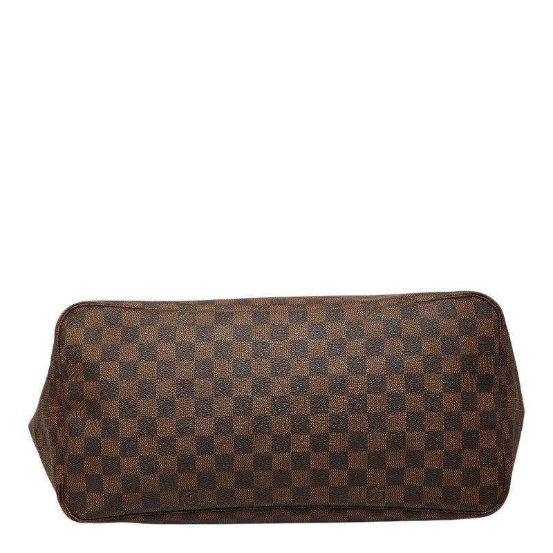 Louis Vuitton Damier Neverfull GM Tote Shoulder Bag Brown Leather — view 3