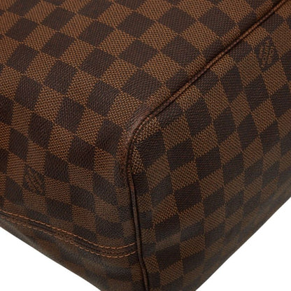 Louis Vuitton Damier Neverfull GM Tote Shoulder Bag Brown Leather — view 4