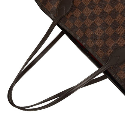 Louis Vuitton Damier Neverfull GM Tote Shoulder Bag Brown Leather — view 8